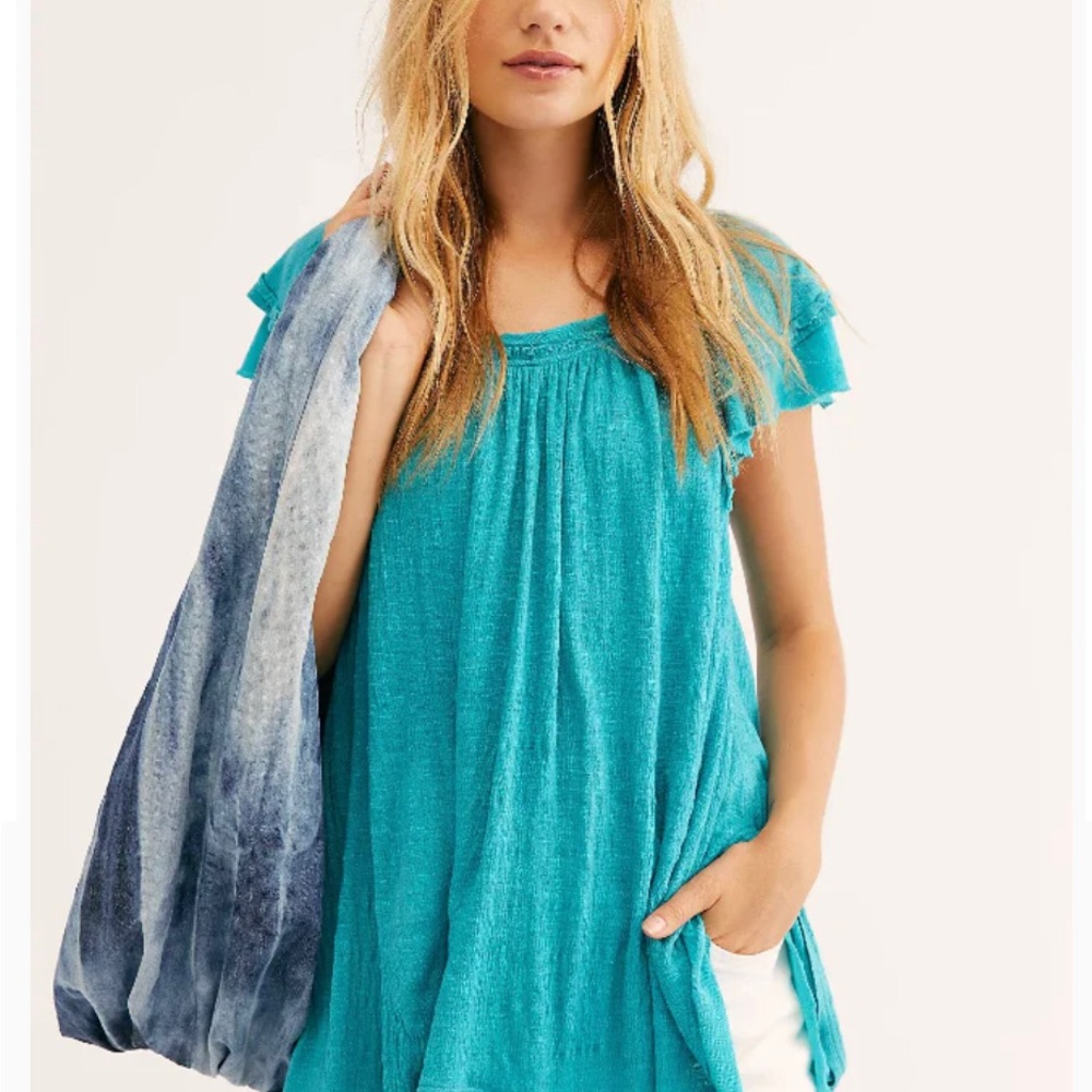 Free People Bohemian Oversized Tunic T shirt